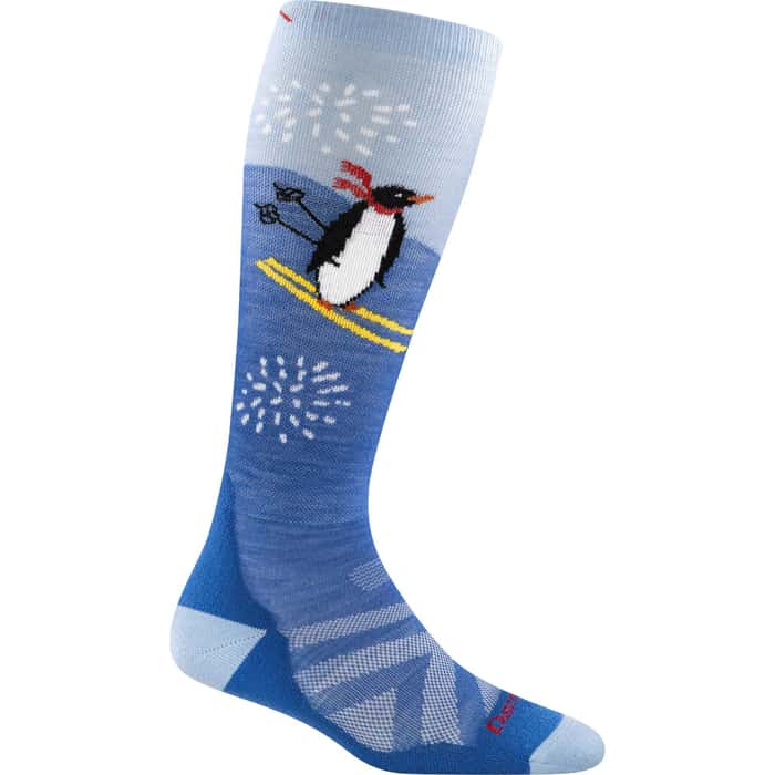 Darn Tough Kids Penguin Peak Over-the-Calf Midweight Ski & Snowboard Socks - Stellar