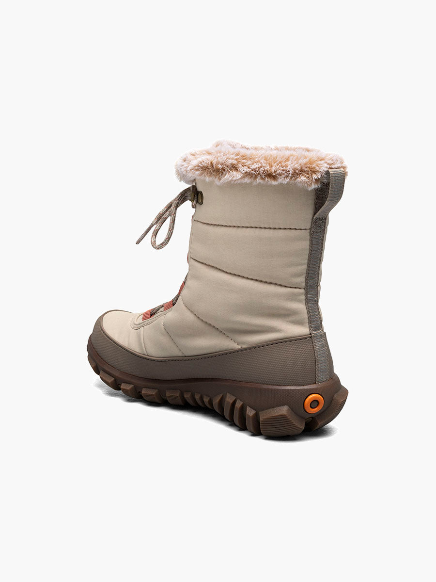 Bogs Women's Cedar Quilt Lace Waterproof Boots - Oatmeal