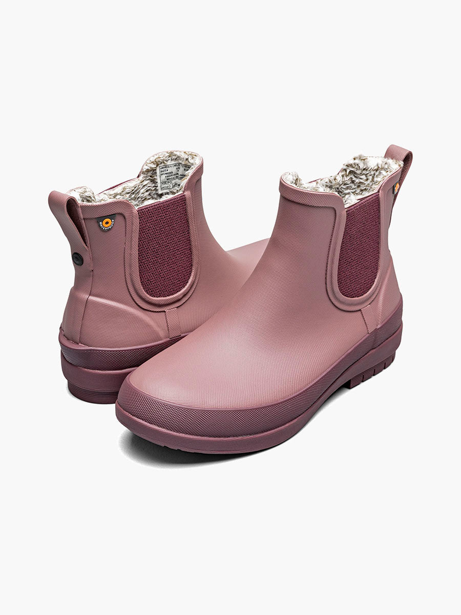 Bogs Women's Amanda Chelsea II Slip On Rain Boots - Rose