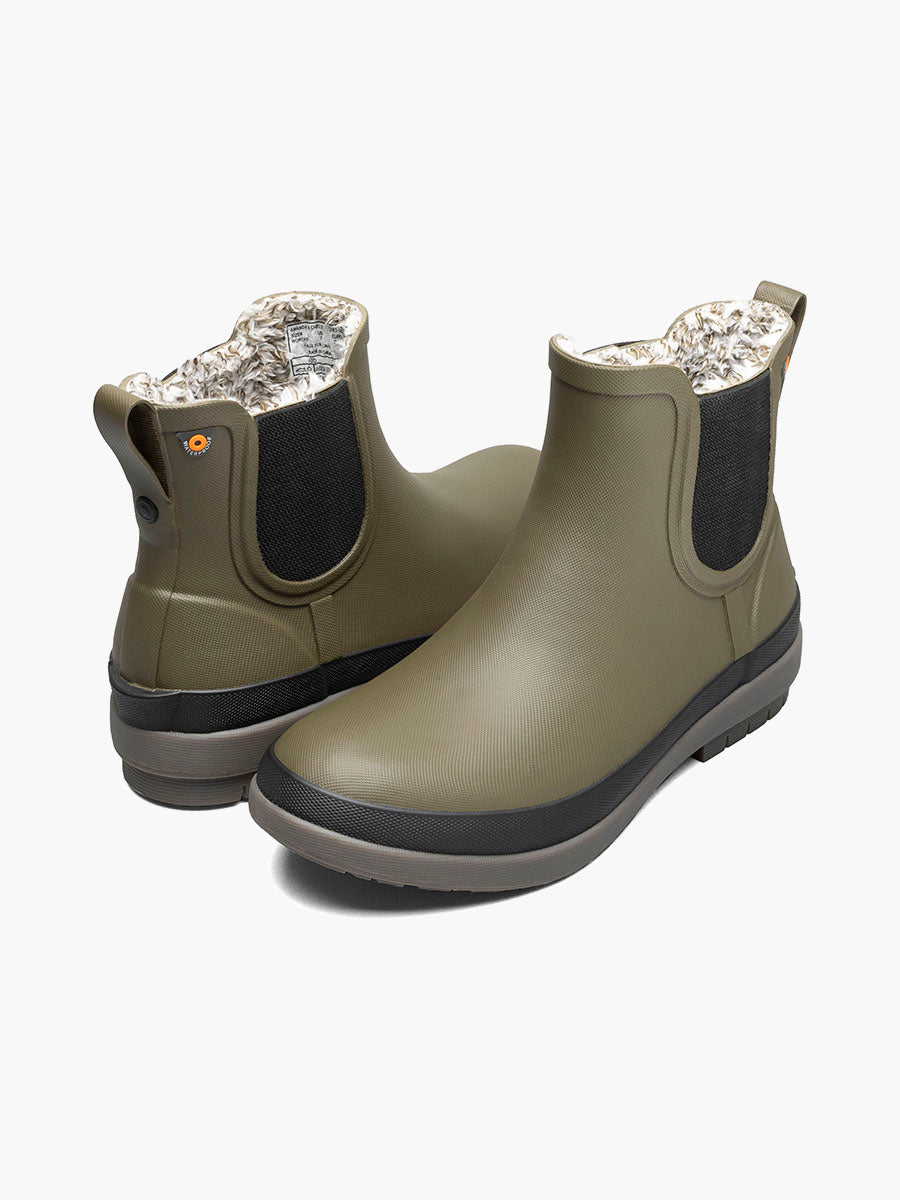 Bogs Women's Amanda Chelsea II Slip On Rain Boots - Olive Multi