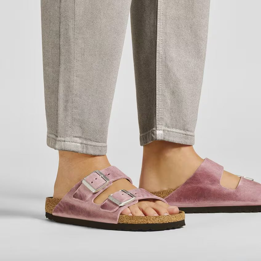 Birkenstock Women's Arizona Sandals - Oiled Leather Lavender