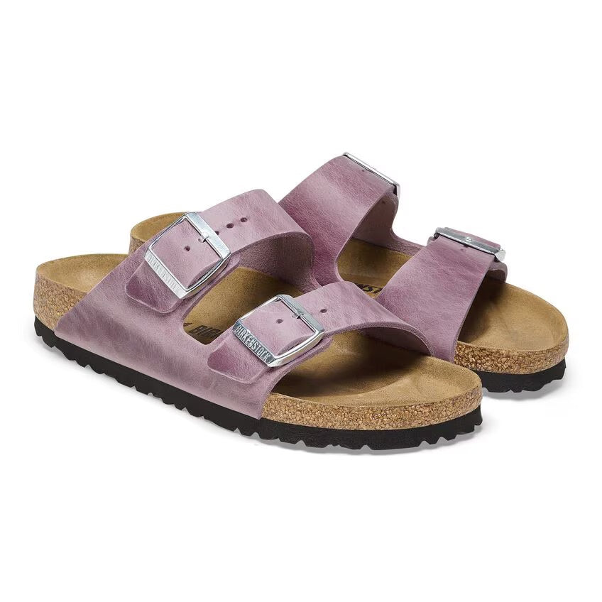 Birkenstock Women's Arizona Sandals - Oiled Leather Lavender
