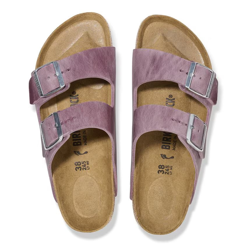Birkenstock Women's Arizona Sandals - Oiled Leather Lavender