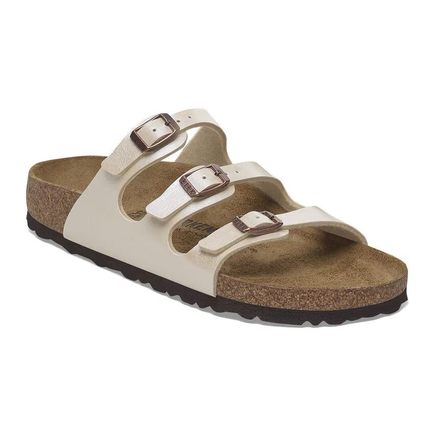 Birkenstock Women's Florida Birko-Flor - Graceful Pearl White