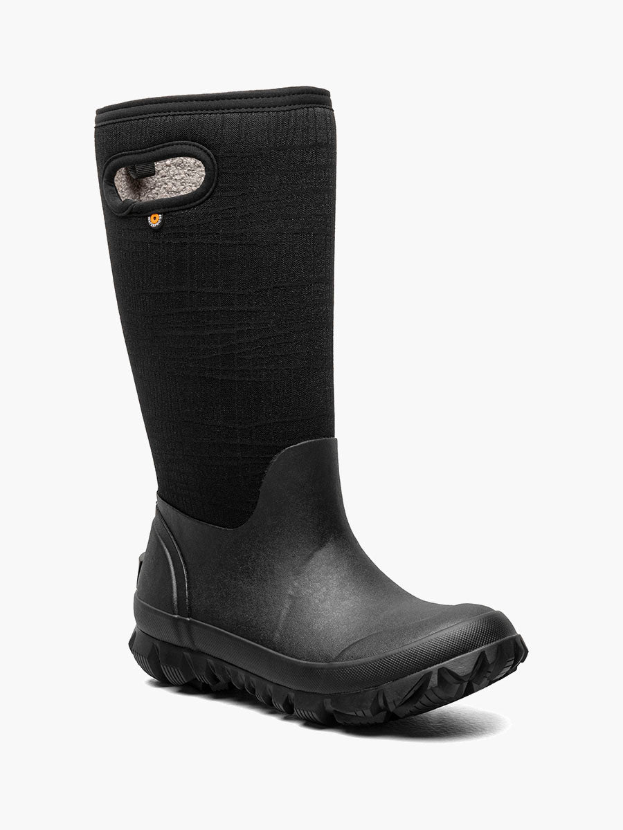 Bogs Women's Whiteout Cracks - Black