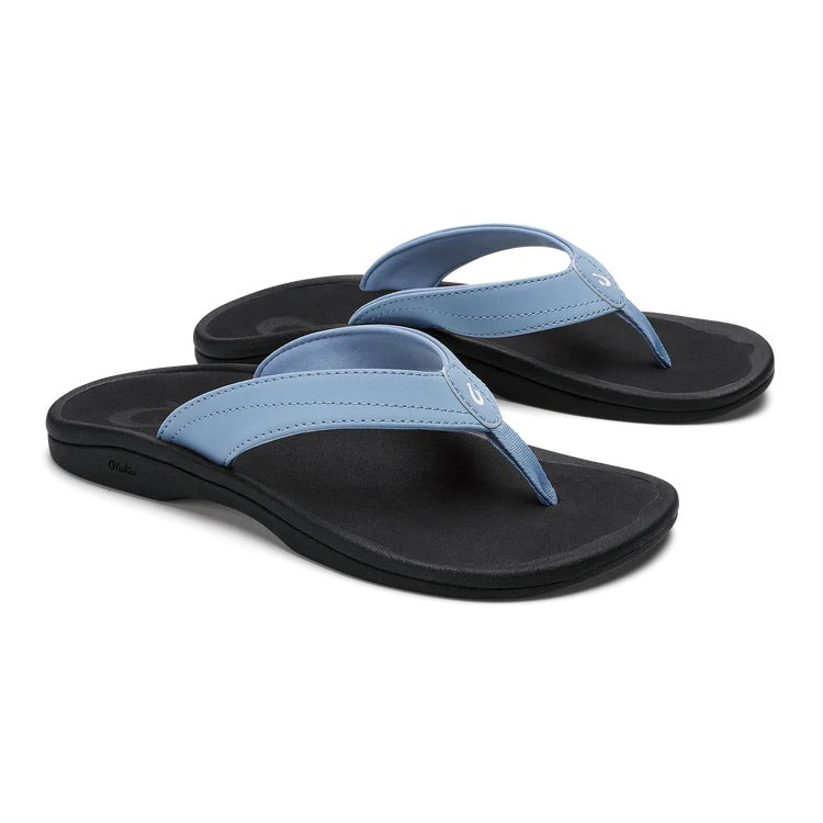 Olukai Women's Ohana Sandal - Ocean Fog/Black