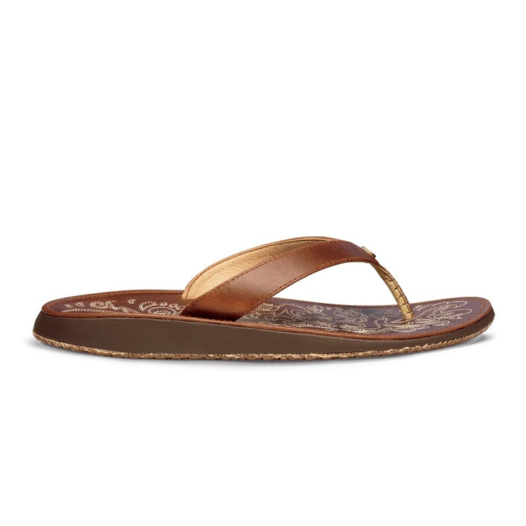 Olukai Women's Paniolo Premium Leather Sandals - Natural