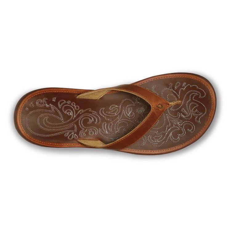 Olukai Women's Paniolo Premium Leather Sandals - Natural