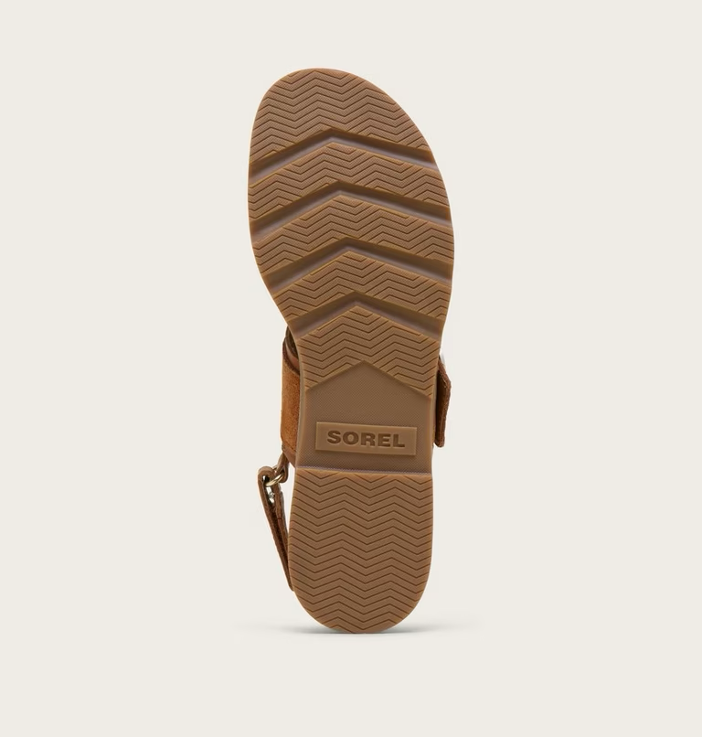 Sorel Women's ELLA™ lll Slingback Flat Sandal - Iced Tea/Gum 2