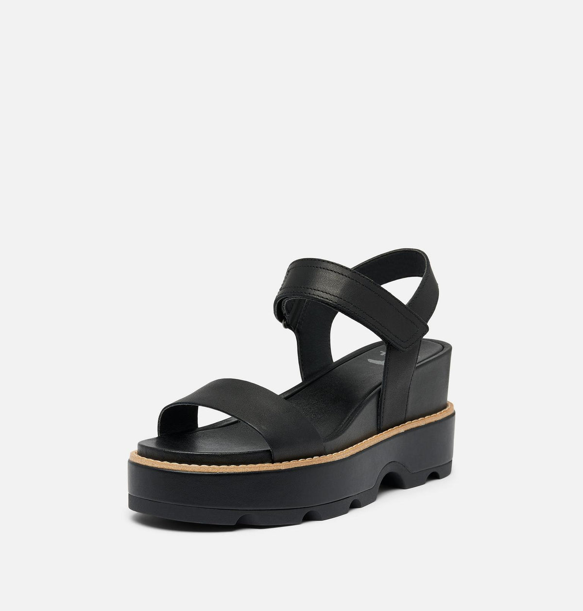 Sorel Women's JOANIE™ IV Y Strap Wedge Sandal - Black/Sea Salt