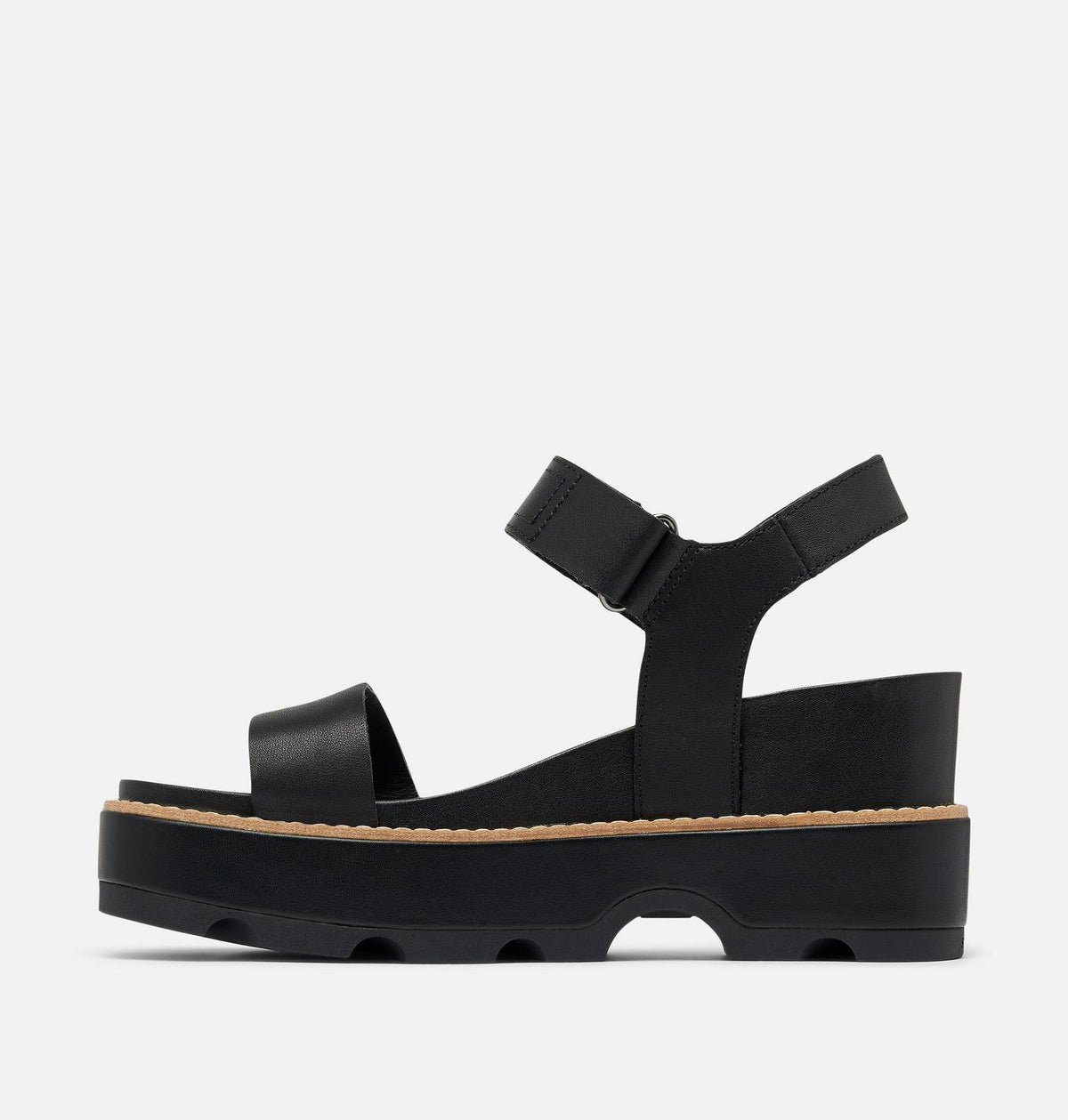 Sorel Women's JOANIE™ IV Y Strap Wedge Sandal - Black/Sea Salt