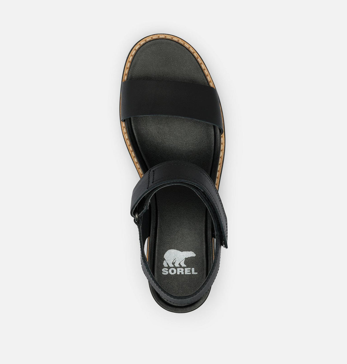 Sorel Women's JOANIE™ IV Y Strap Wedge Sandal - Black/Sea Salt