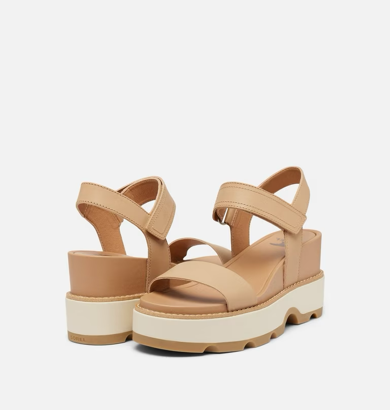 Sorel Women's JOANIE™ lV Y Strap Wedge Sandals - Honest Beige/Bleached Ceramic