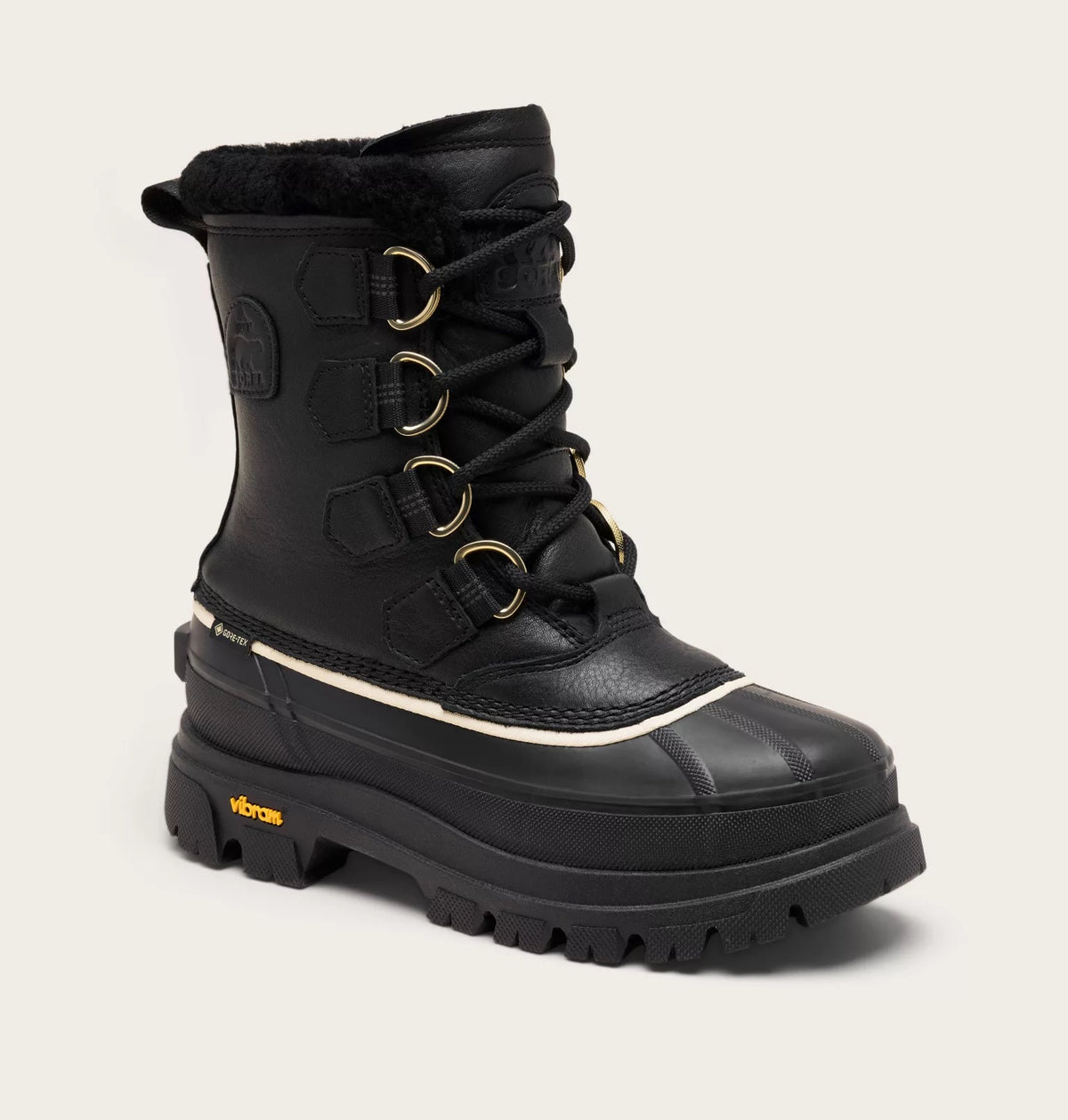 SOREL Women's CARIBOU HORIZON™ GTX Winter Boots - Black/Honey White