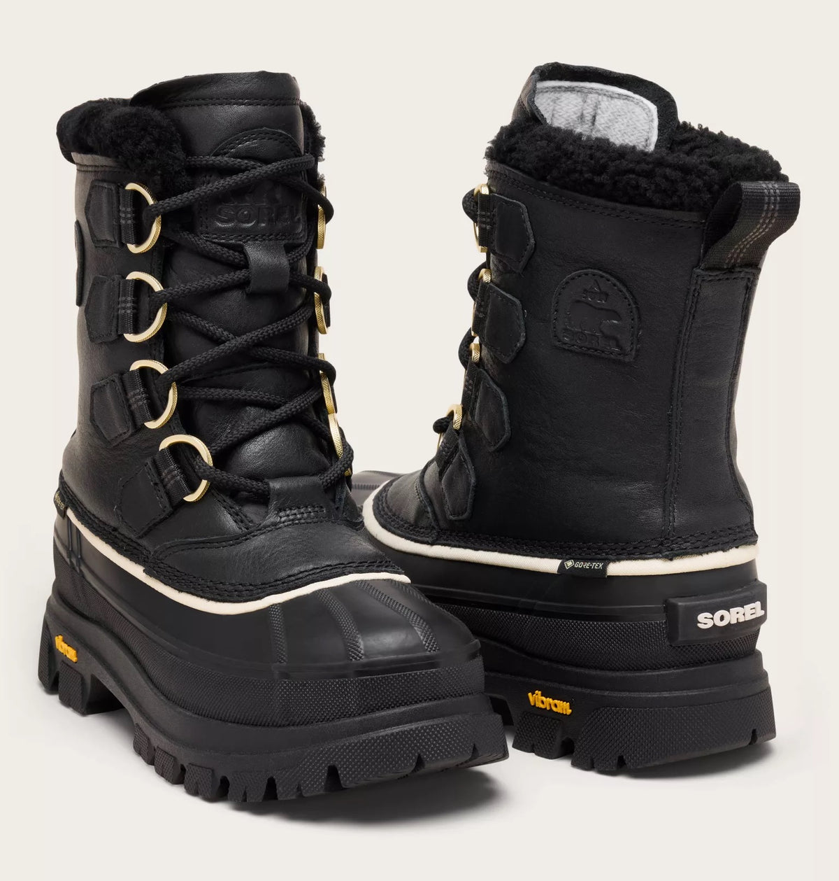SOREL Women's CARIBOU HORIZON™ GTX Winter Boots - Black/Honey White