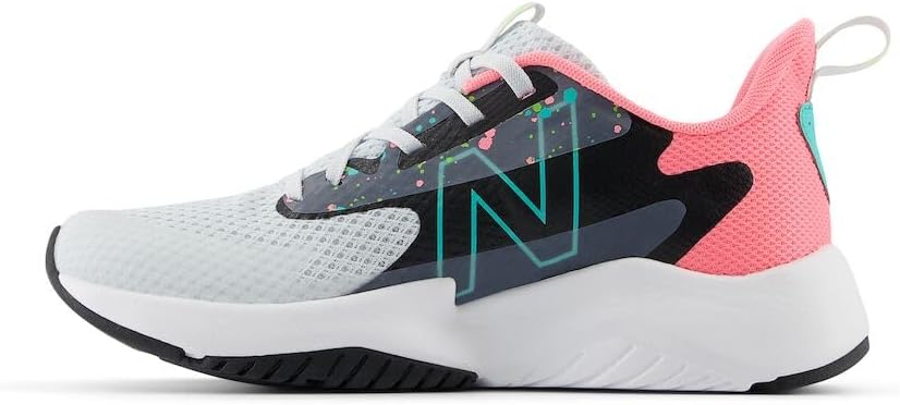 New Balance Kids Rave Run v2 Shoes - Gray/Pink