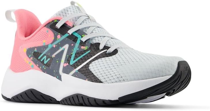 New Balance Kids Rave Run v2 Shoes - Gray/Pink