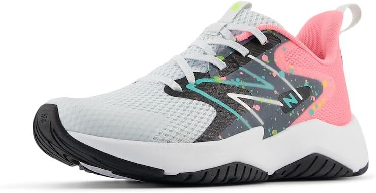 New Balance Kids Rave Run v2 Shoes - Gray/Pink