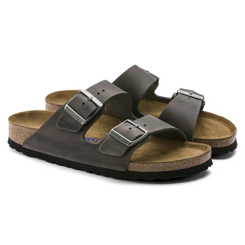 Birkenstock Arizona Soft Footbed Oiled Leather - Iron