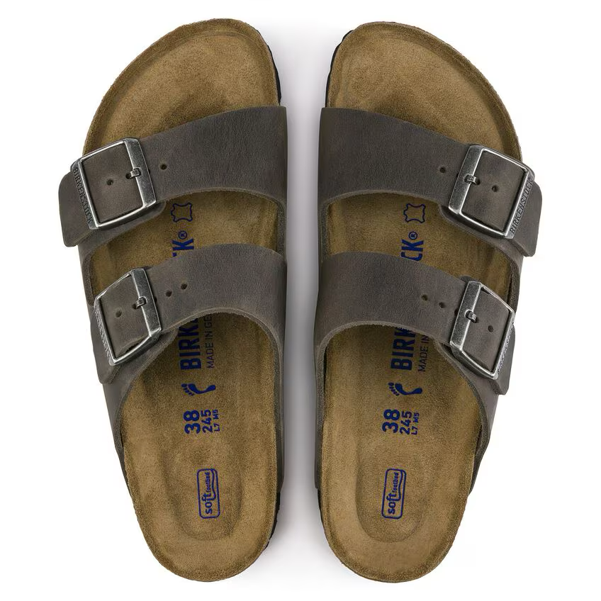 Birkenstock Arizona Soft Footbed Oiled Leather - Iron