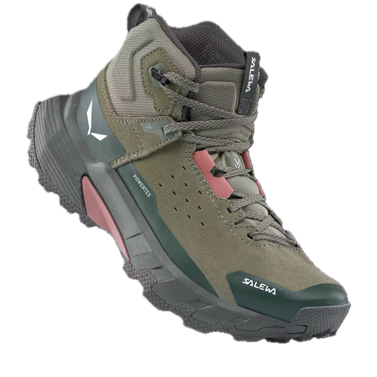 Salewa Women's Pedroc 2 Leather Mid Powertex Boot - Faded Green/Dark Olive