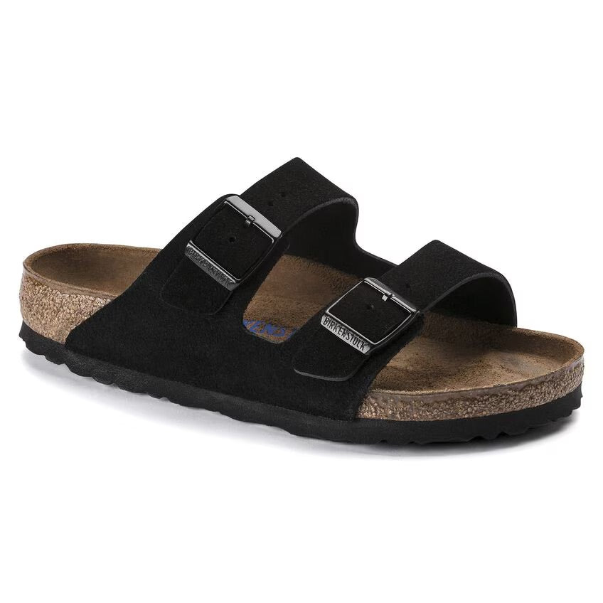 Birkenstock Arizona Soft Footbed Suede Leather - Black