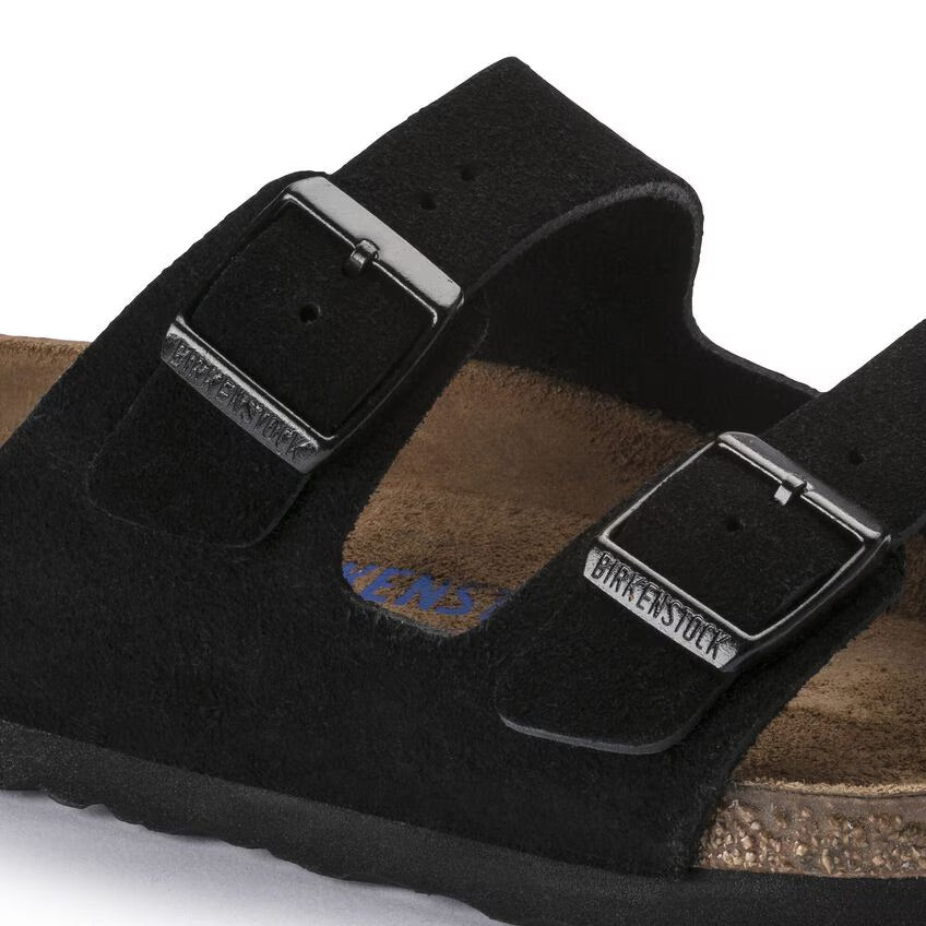 Birkenstock Arizona Soft Footbed Suede Leather - Black