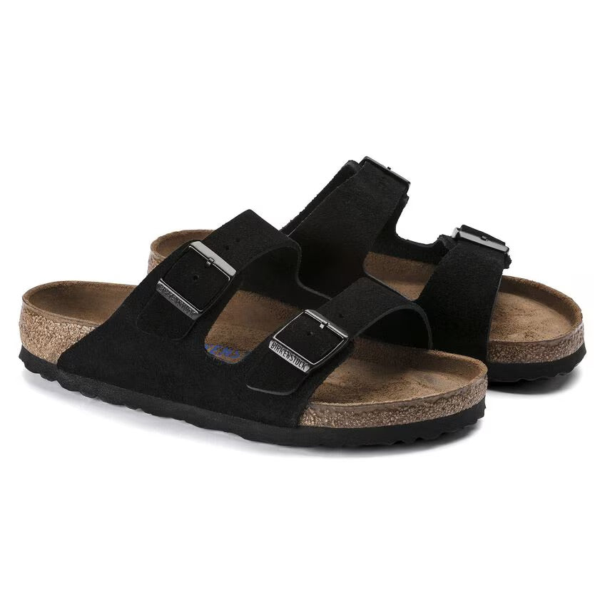 Birkenstock Arizona Soft Footbed Suede Leather - Black