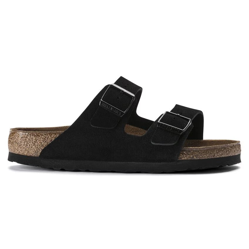 Birkenstock Arizona Soft Footbed Suede Leather - Black