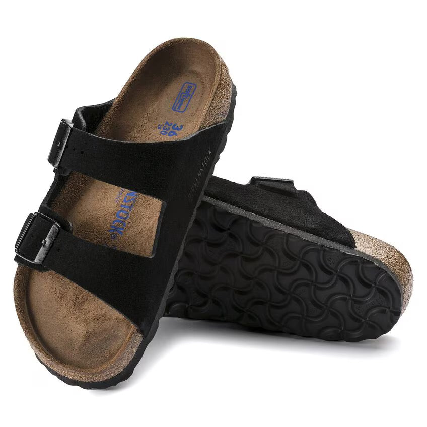 Birkenstock Arizona Soft Footbed Suede Leather - Black