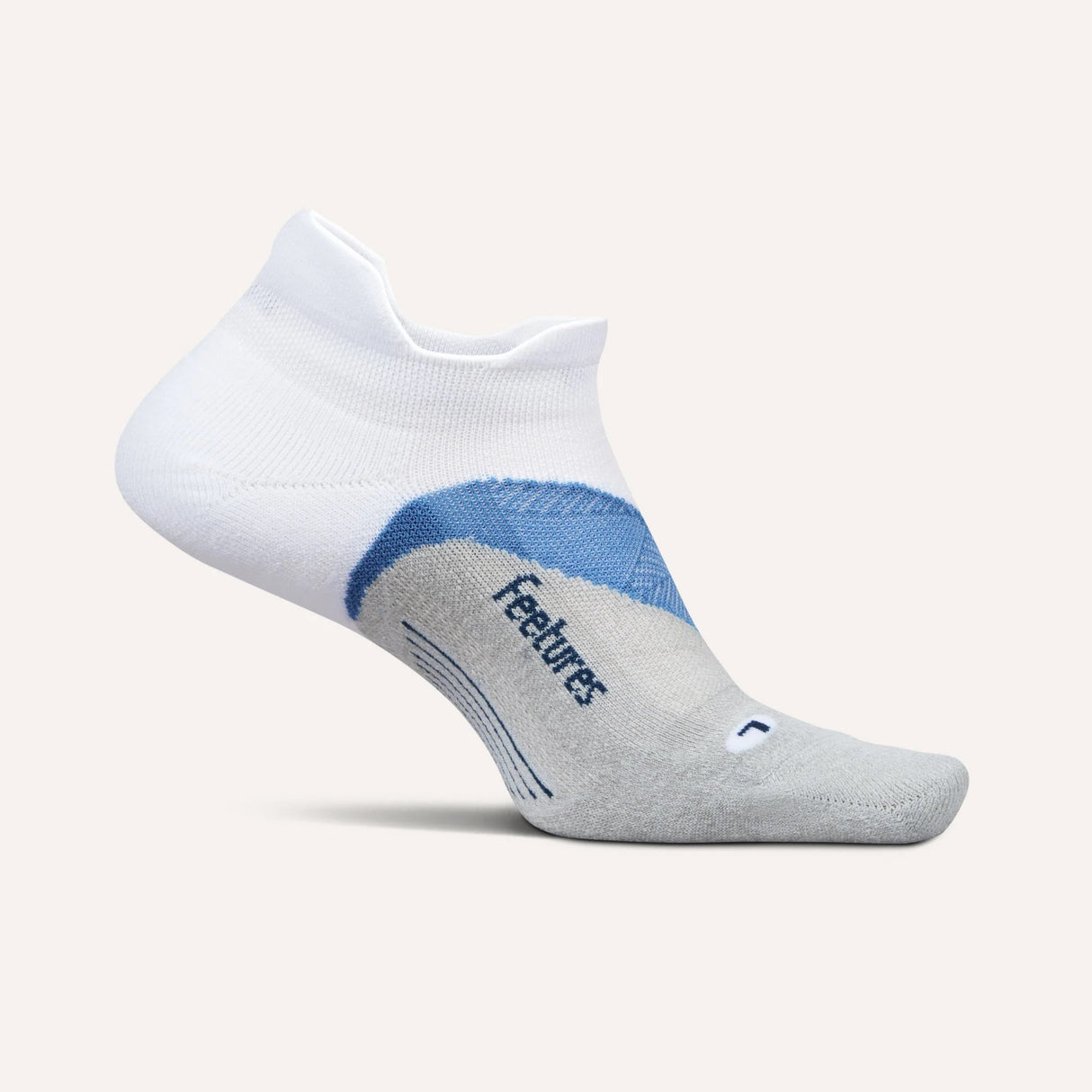Feetures Elite Light Cushion Tab Low Ankle Socks - White Tide