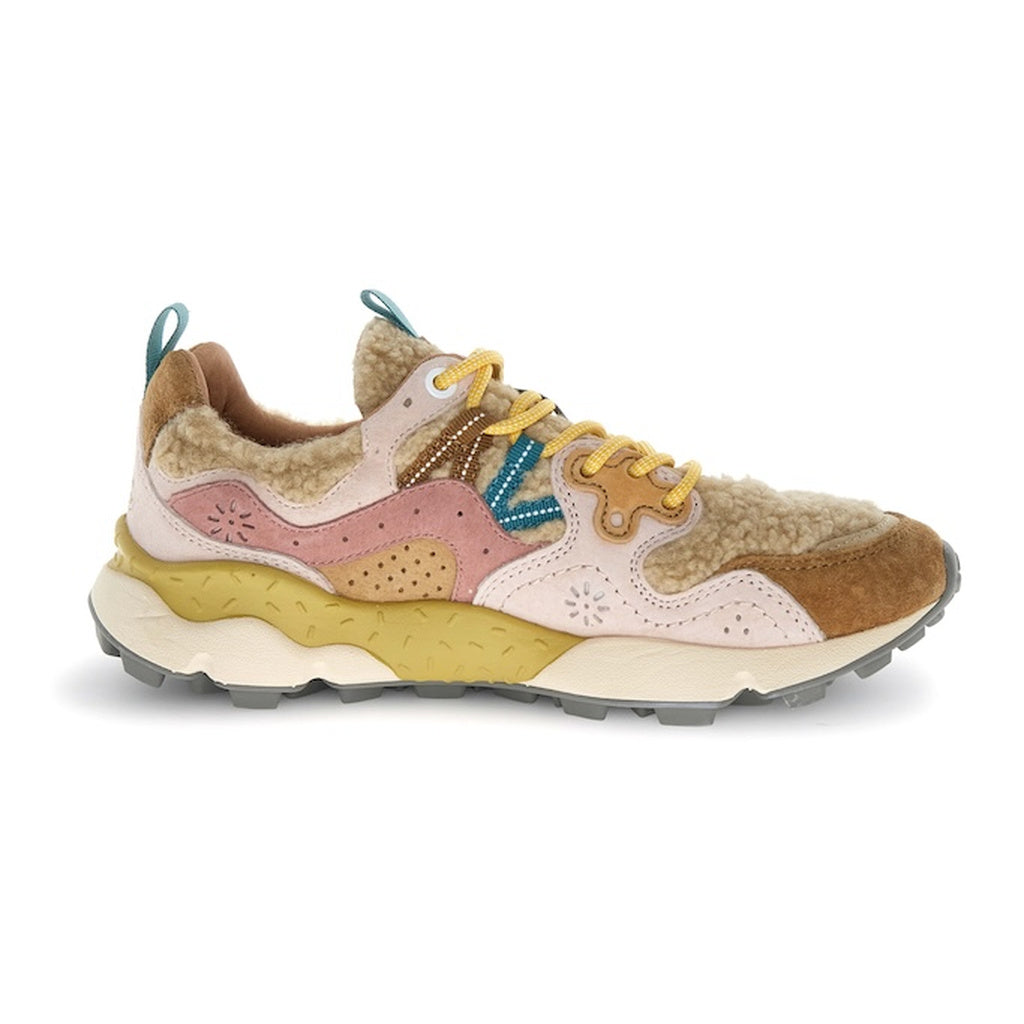 Flower Mountain Yamano 3 Women's Teddy Sneakers - Light Brown | Rose | Beige