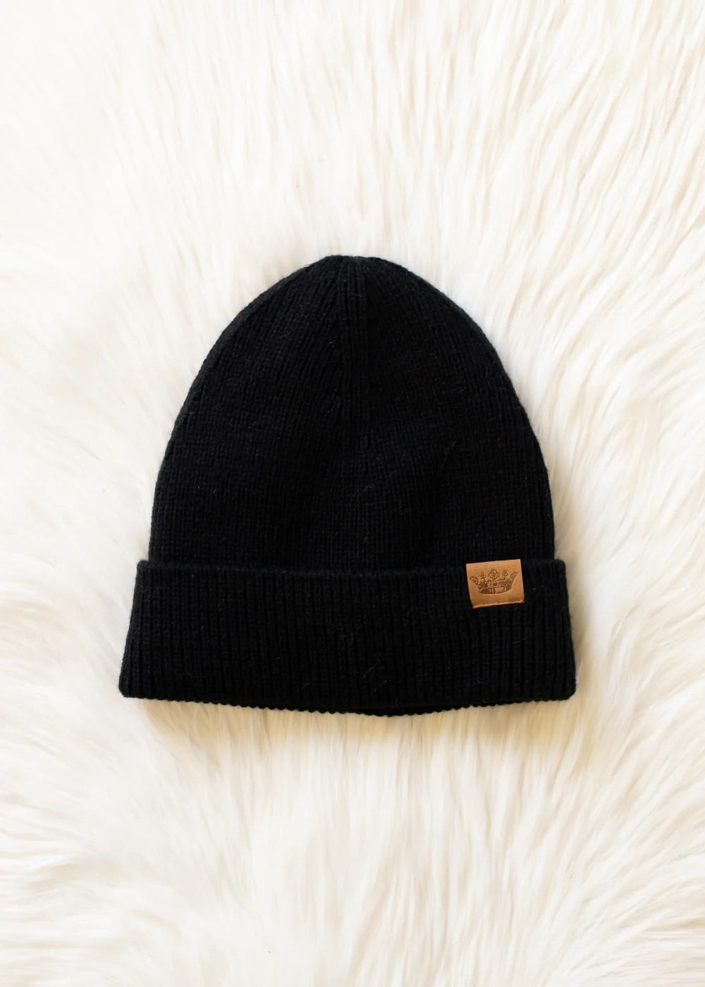 Dream On Black Knit Fleece Lined Beanie