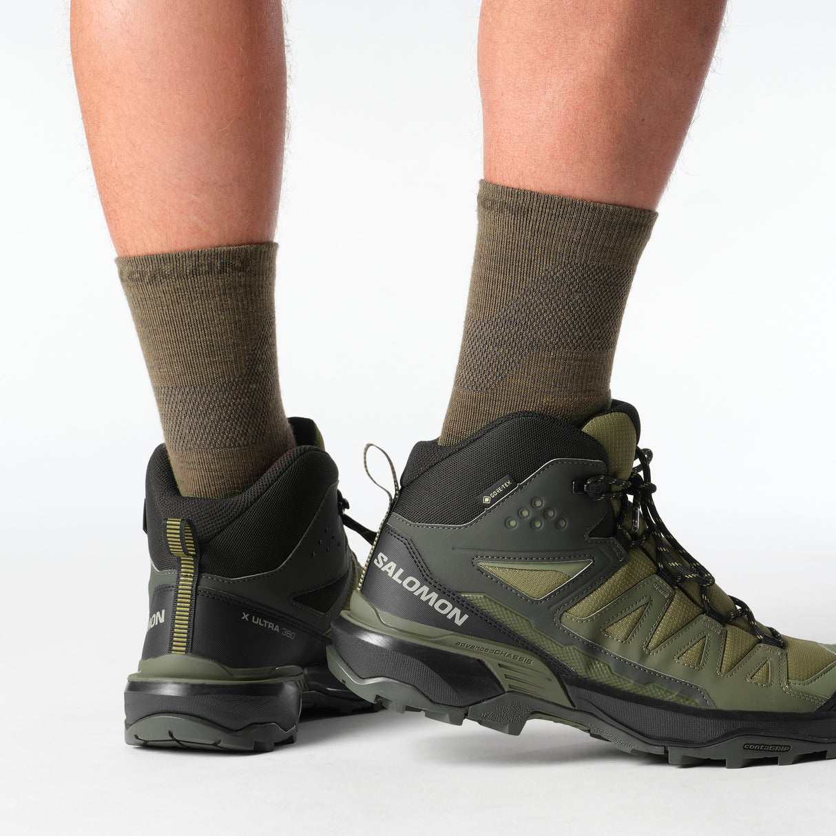 Salomon Men's X Ultra 360 Mid GTX - Olive Night/Black/Peat