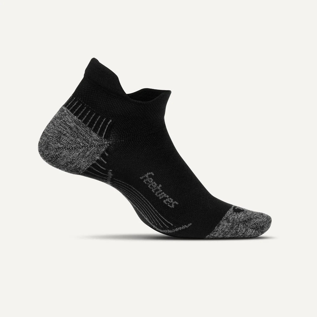 Feetures Plantar Fasciitis Relief Sock Ultra Light Tab - Black