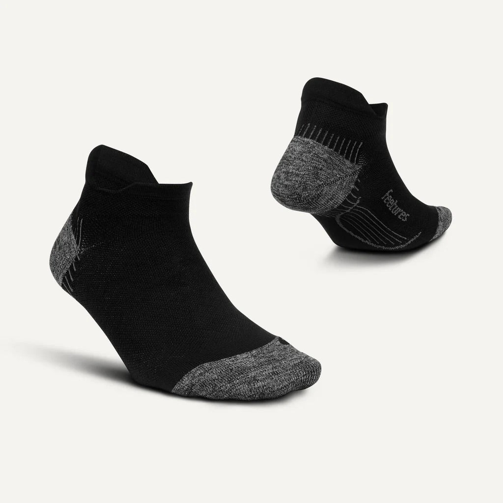 Feetures Plantar Fasciitis Relief Sock Ultra Light Tab - Black