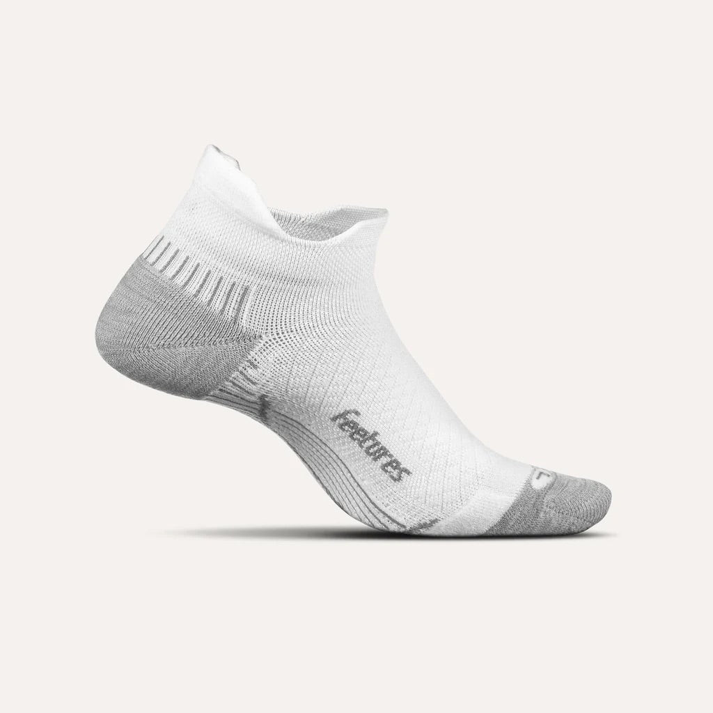 Feetures Plantar Fasciitis Relief Sock Ultra Light Tab - White