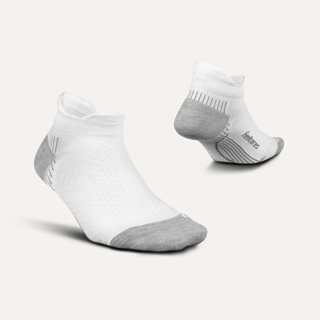 Feetures Plantar Fasciitis Relief Sock Ultra Light Tab - White