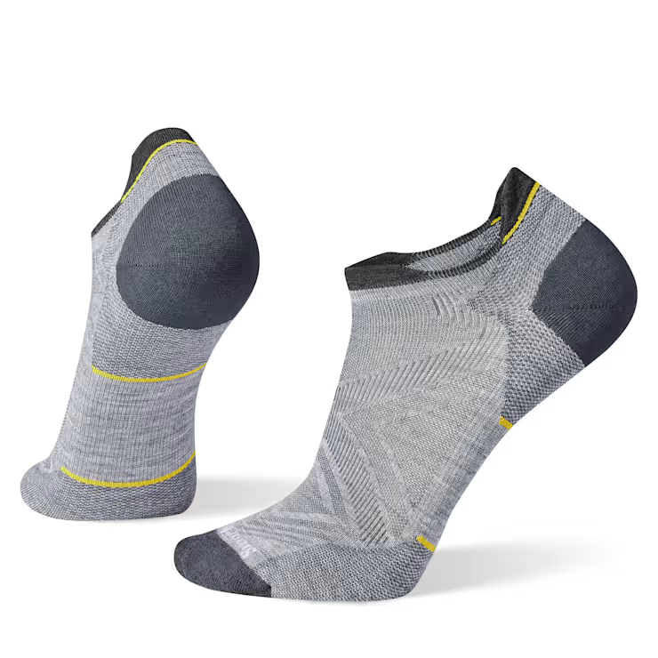 Smartwool Unisex Run Low Ankle Zero Cushion Socks - Light Gray