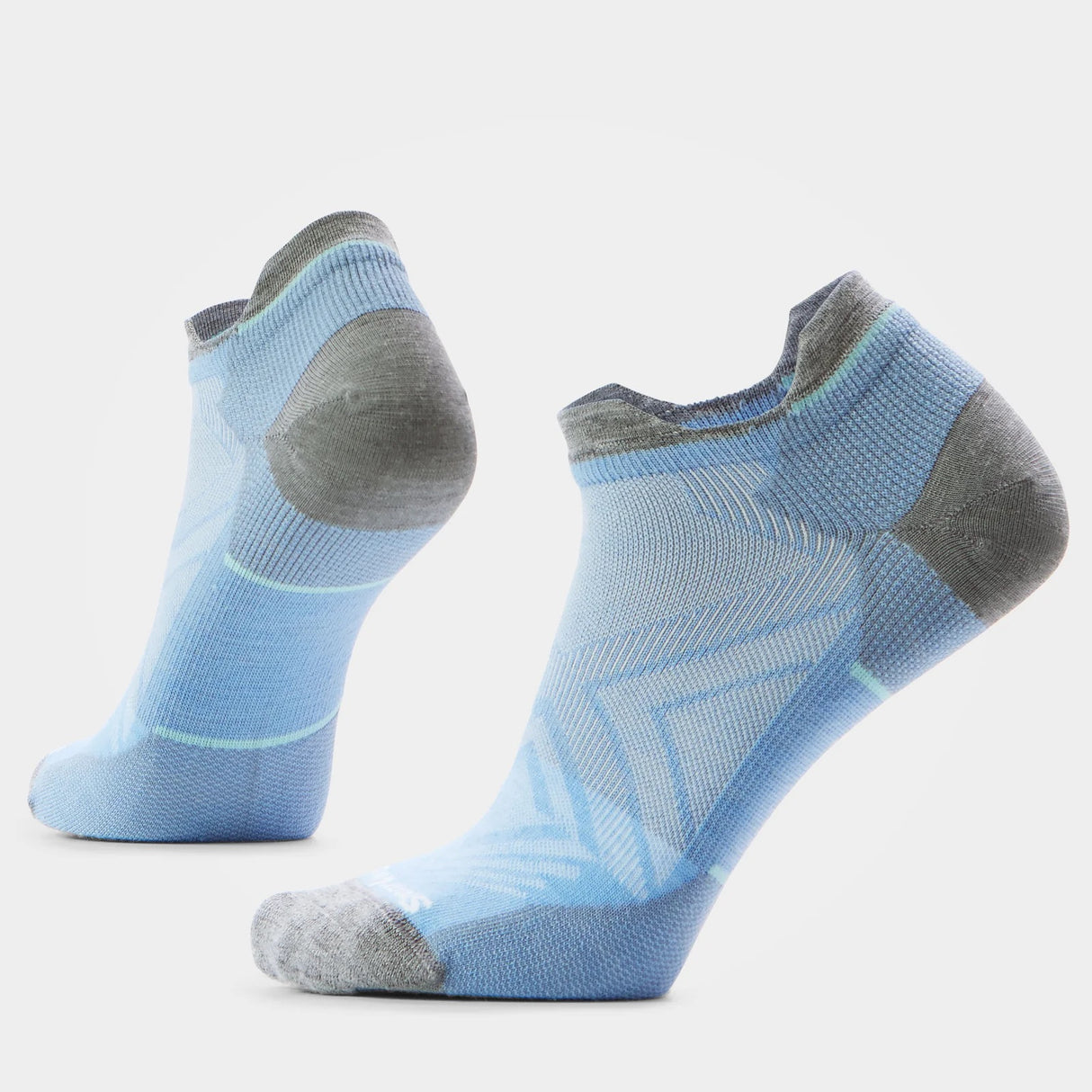 Smartwool Women's Run Zero Cushion Low Ankle Socks - Serene Blue