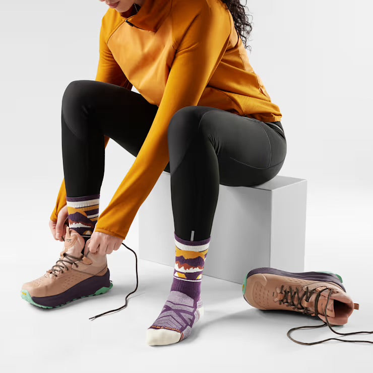 Smartwool Women's Hike Mountain Moon Crew Socks - Purple Iris
