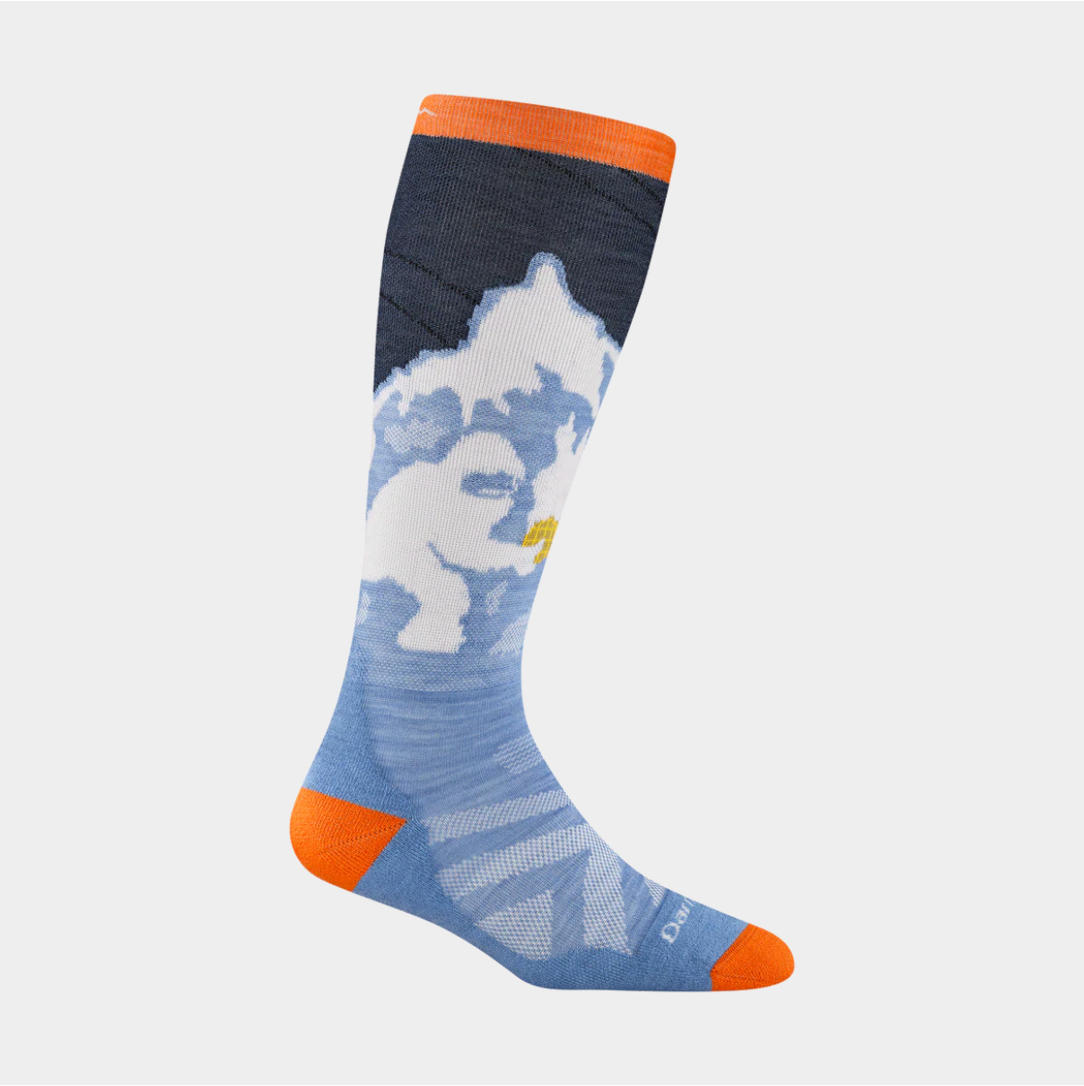 Darn Tough Kids Little Yeti Over-the-Calf Midweight Ski & Snowboard Socks - Midnight