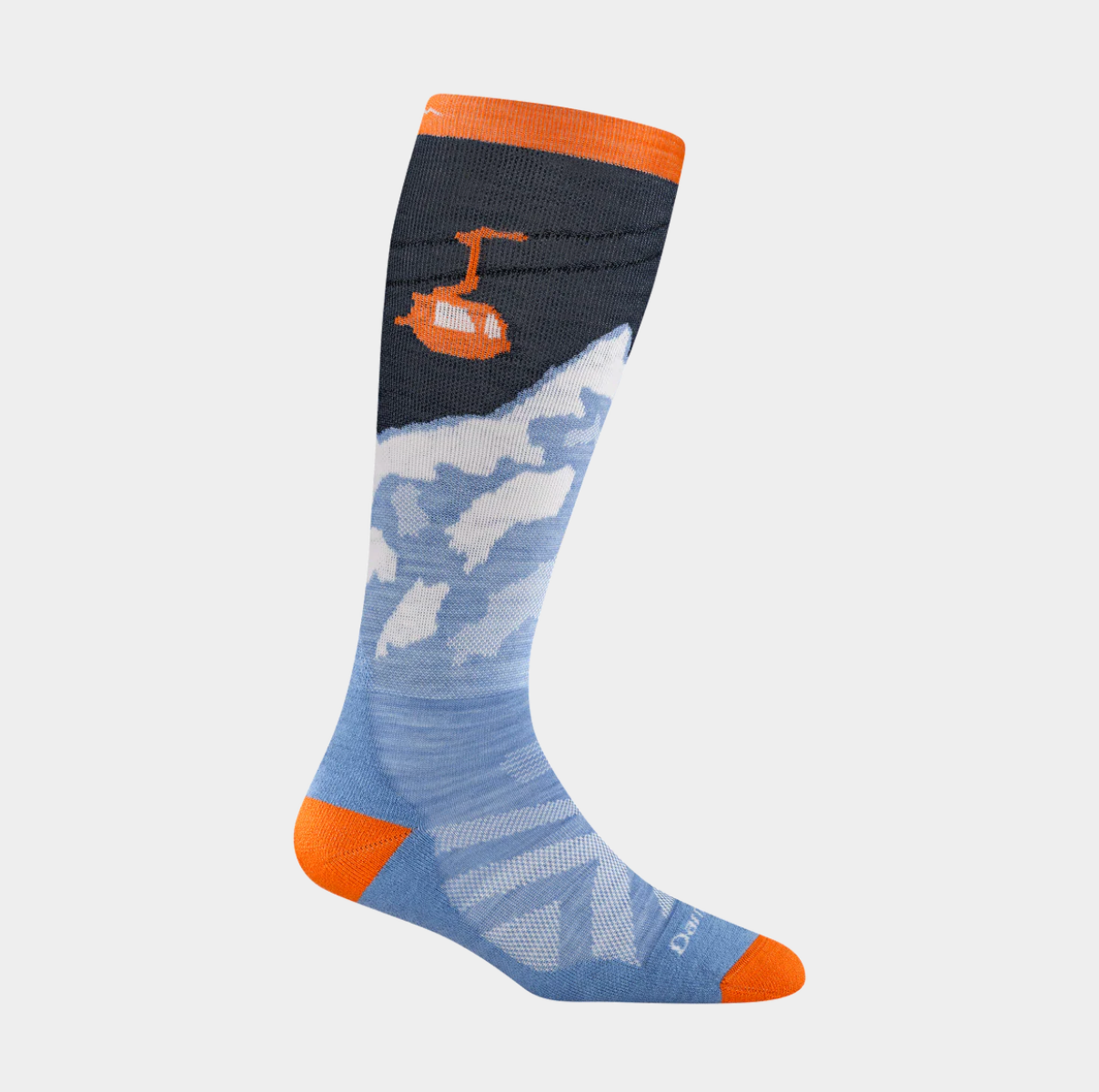 Darn Tough Kids Little Yeti Over-the-Calf Midweight Ski & Snowboard Socks - Midnight