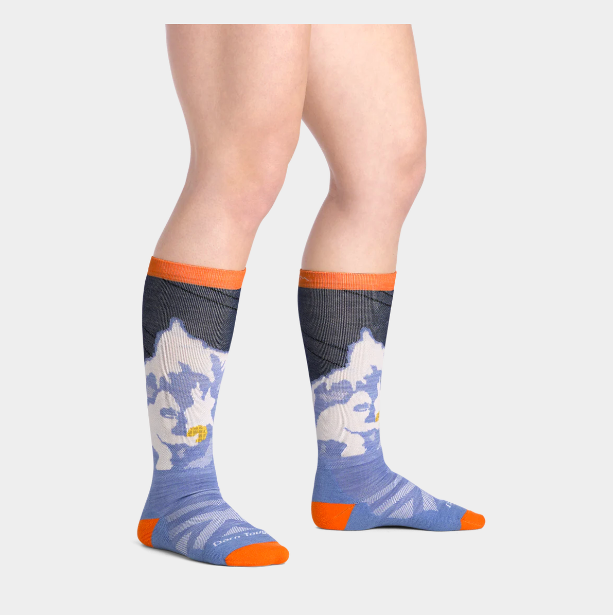 Darn Tough Kids Little Yeti Over-the-Calf Midweight Ski & Snowboard Socks - Midnight