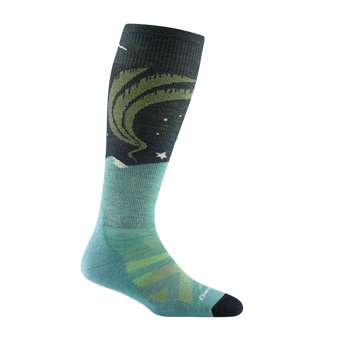 Darn Tough Women's Aurora Over-the-Calf Lightweight Ski & Snowboard Socks - Aqua