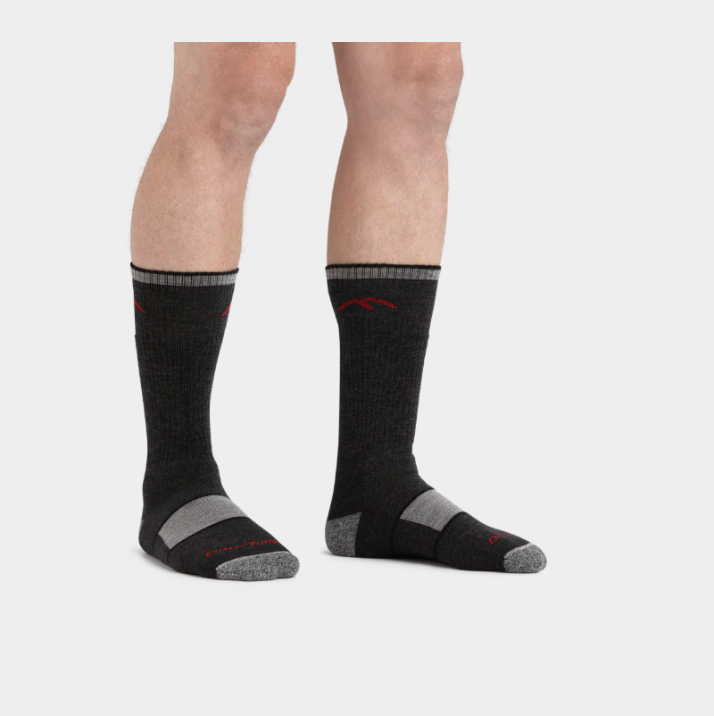 Darn Tough Men's Hiker Boot Full Cushion Midweight Hiking Socks - Black