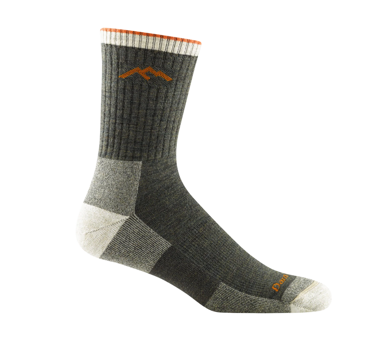 Darn Tough Men's Hiker Micro Crew Midweight Hiking Socks - Olive