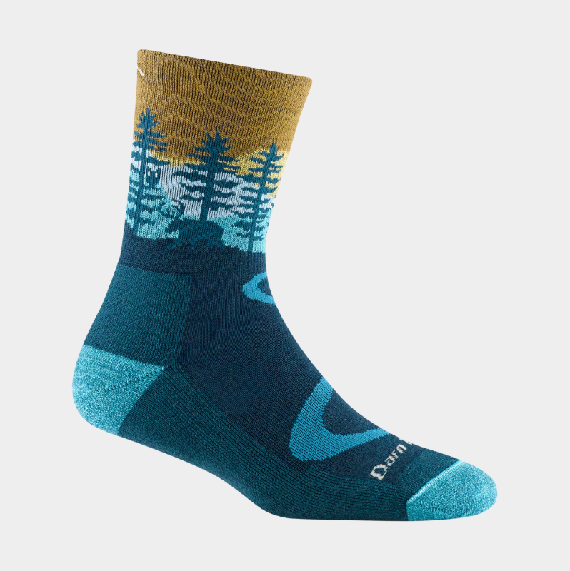 Darn Tough Women's Northwoods Micro Crew Midweight Hiking Socks - Dark Teal