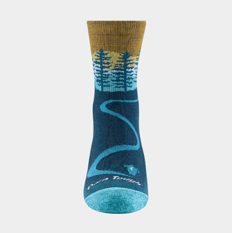 Darn Tough Women's Northwoods Micro Crew Midweight Hiking Socks - Dark Teal