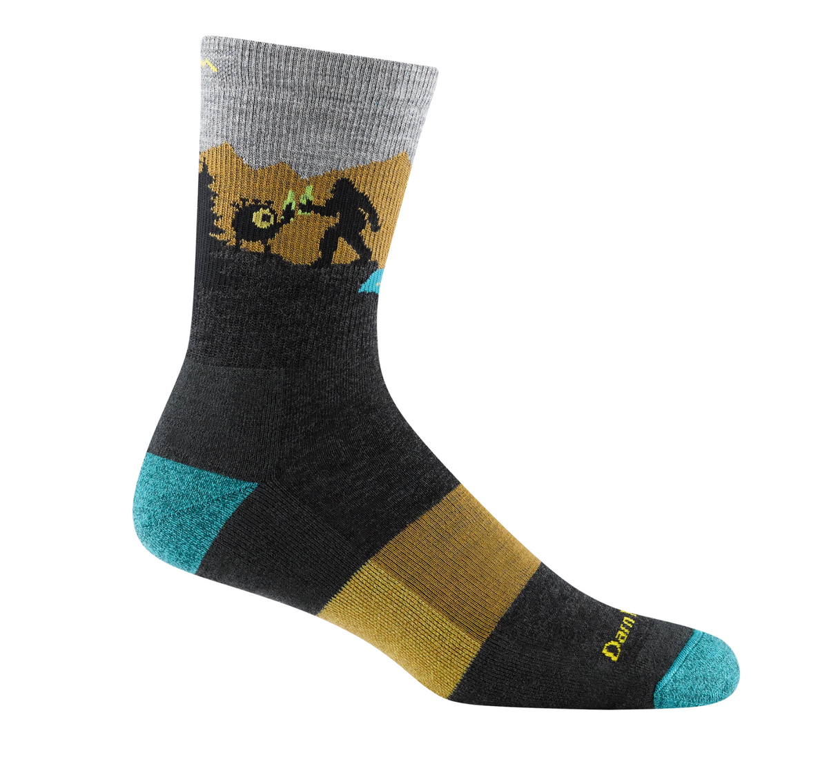 Darn Tough Men's Close Encounters Micro Crew Midweight Hiking Socks - Charcoal